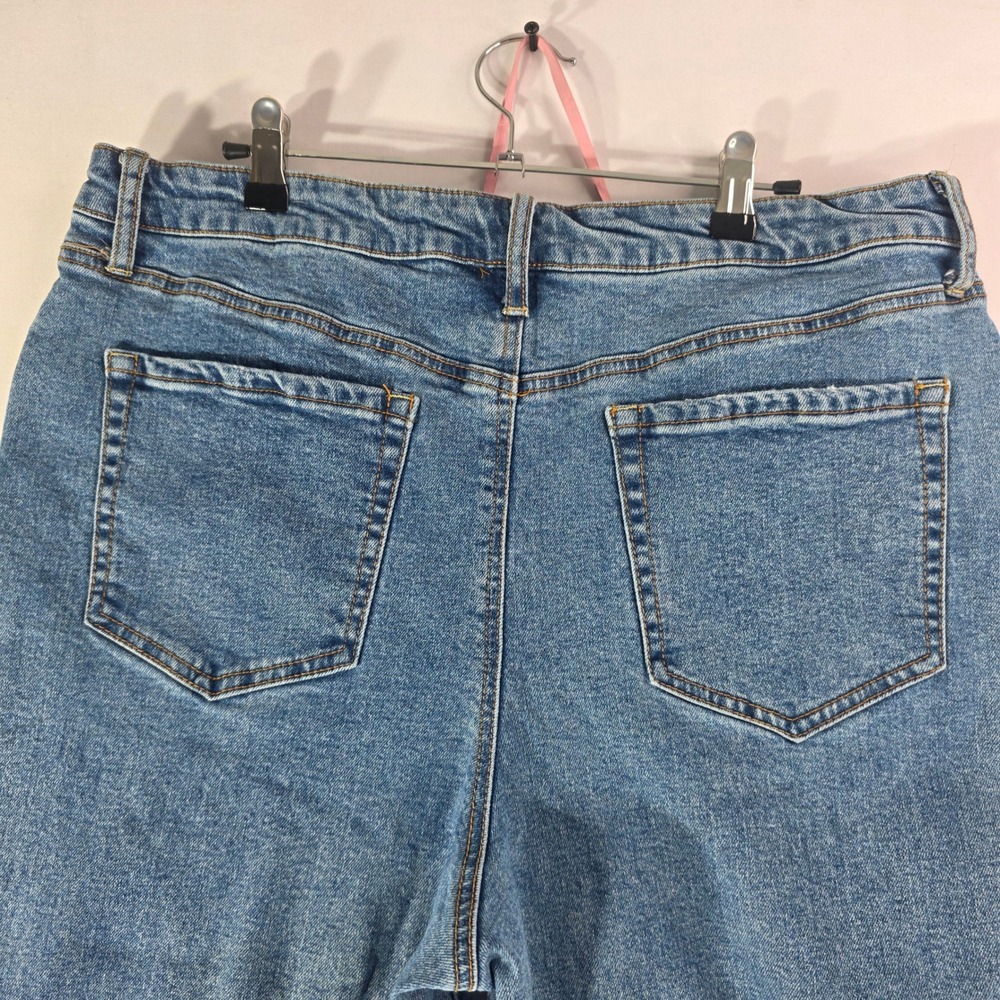 Wild Fable Highest Rise Extreme Flare Jeans Blue Button Fly Size 18 Raw Hem - Picture 11 of 12